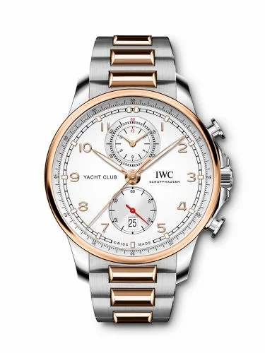 IWC Portugieser Yacht Club Chronograph Stainless Steel - Red Gold / Silver / Bracelet IW3907-03 (IW390703)